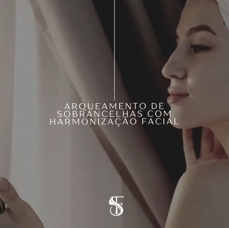 Arqueamento de sobrancelhas com harmonização facial